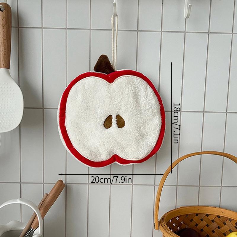 Cute Hand Towel Cartoon Wipe Handkerchief Rag  Vegetable Shape  Towels for Kitchen Bathroom KidsHanging Towel Soft Dish Cloth
