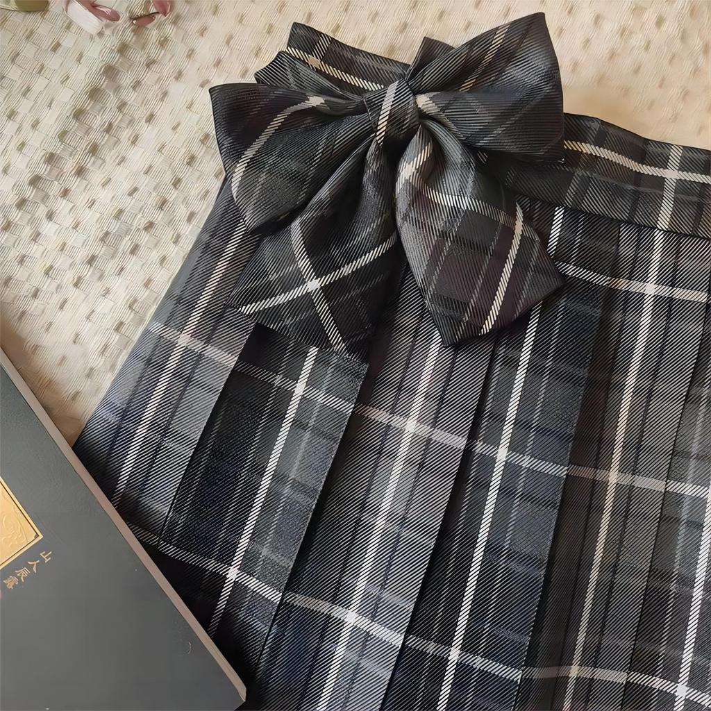 Enhetlig kjol Veckad kjol Cosplay JK Gymnasietjej Uniformset Rutig kjol Band Shoppingfest Cosplay Fotografering Nöjespark Kulturell