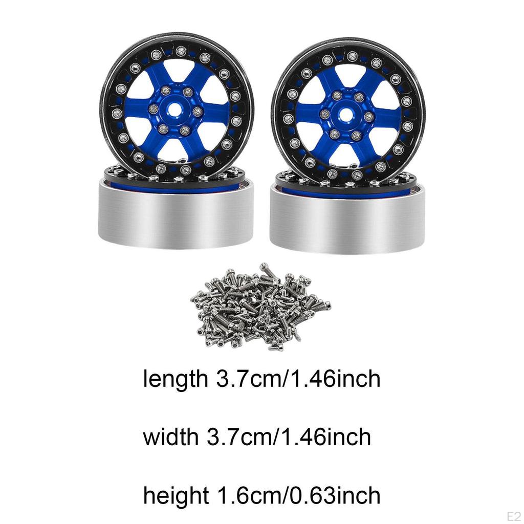 4 Pieces 1/18 1/24 RC Crawler Wheel Rims Accessories Easy to Install Direct Replaces Professional