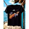 Men's Dirk Straits Money for Nothing Album Art Graphic T-Shirt - Black Music Fan Tee with Guitar & Song Lyric Print, 100% Soft Round Neck Short