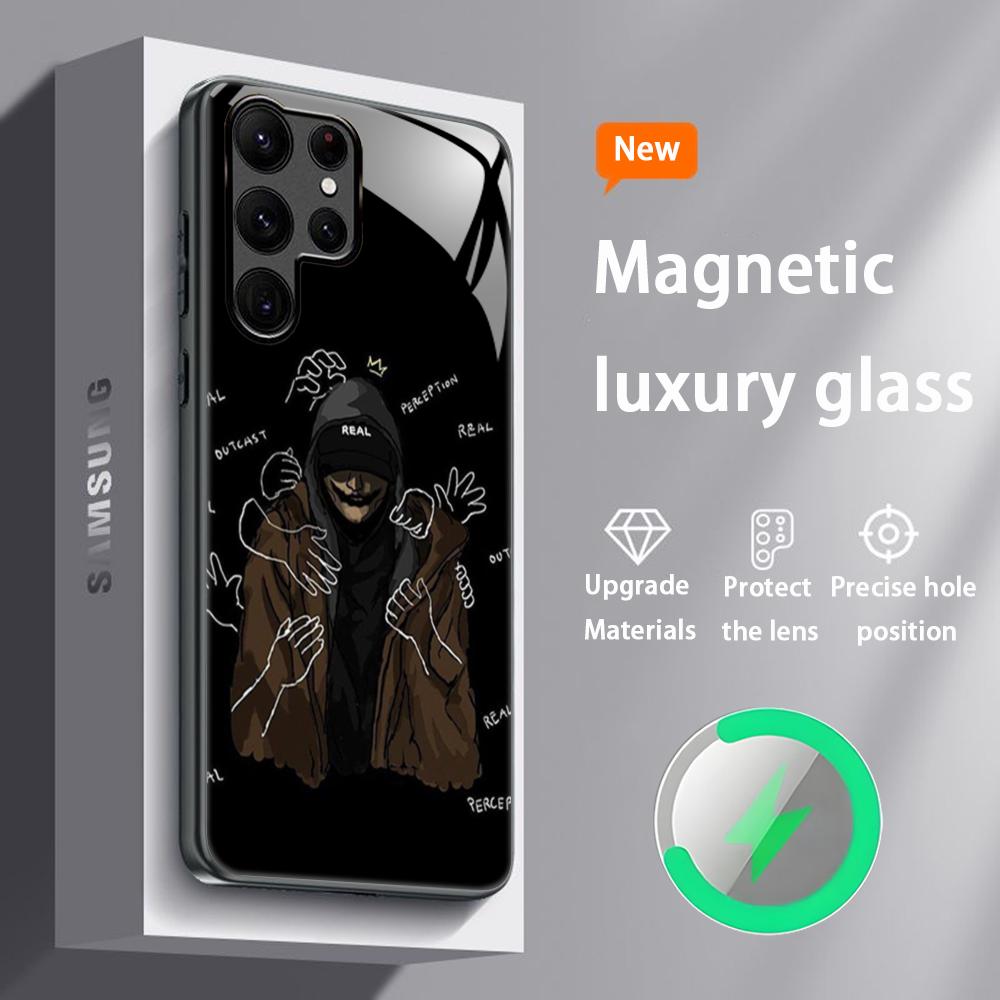 Star N-F Rapper Popular Phone Case For Samsung S25 S24 S23 S22 S21 S20 Plus Ultra Note20 Glass Magnetic Case