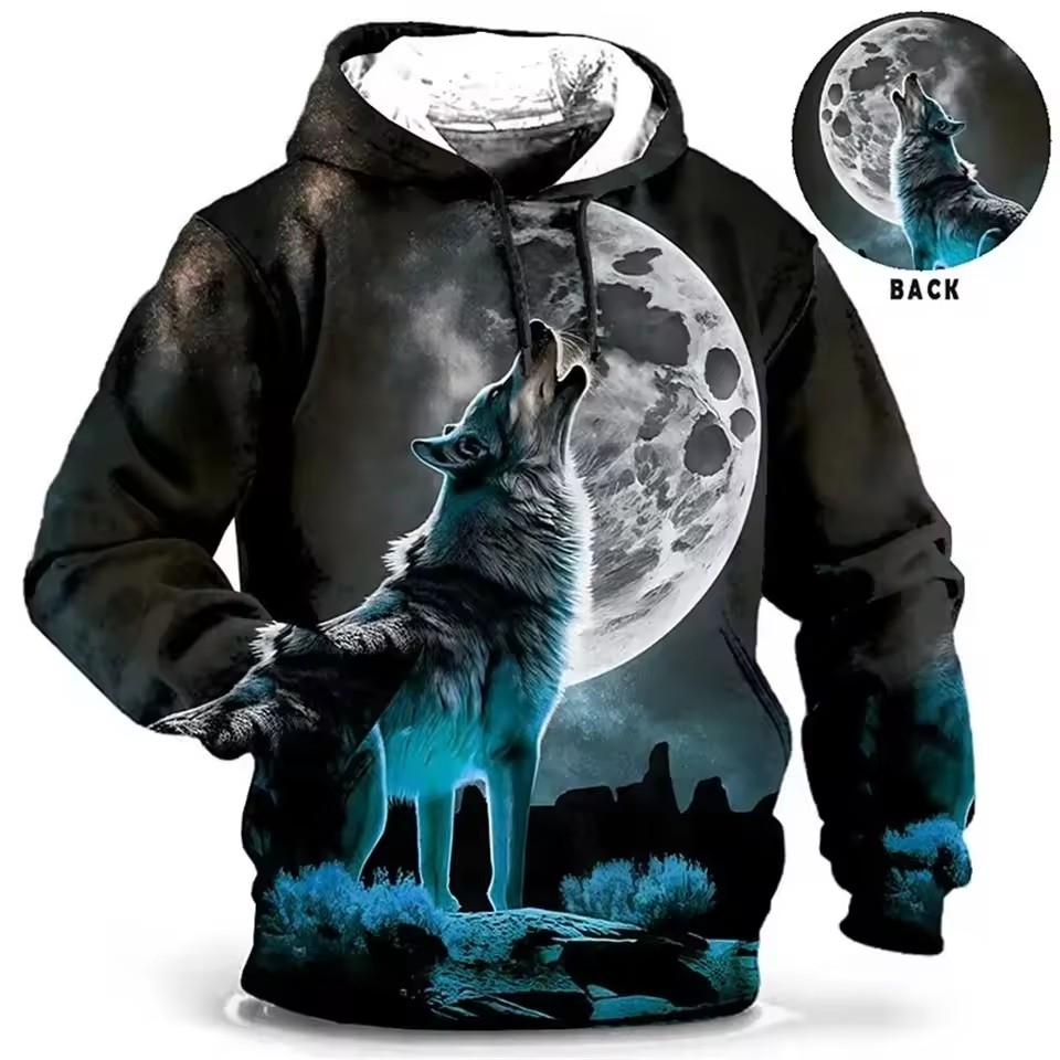 3D-Druck-Hoodies für Herren, Kapuzenpullover, modische Herbst-Winter-Herrenbekleidung, Langarm-Sweatshirt