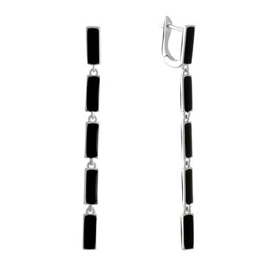 Silver Earrings with Enamel (2128489)