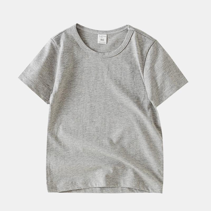 Dětské bavlněné tričko s krátkým rukávem v jednobarevné barvě - Léto pro chlapce, Velikosti od 3T a výše