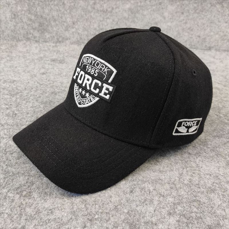 New high-top five-piece baseball cap autumn and winter woolen material peaked cap big head circumference men's hat couple women's hat casual fashion