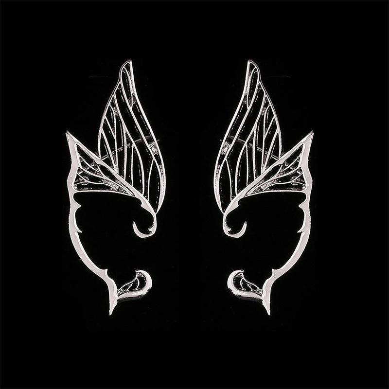 

Панк Бабочка Эльф Роскошный Без Отверстия Для Уха Серьги-Кости Для Женщин Ювелирные Изделия