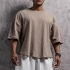 Men Oversize Loose Summer Fitness Short Sleeve T-shirt Sports Casual Tops