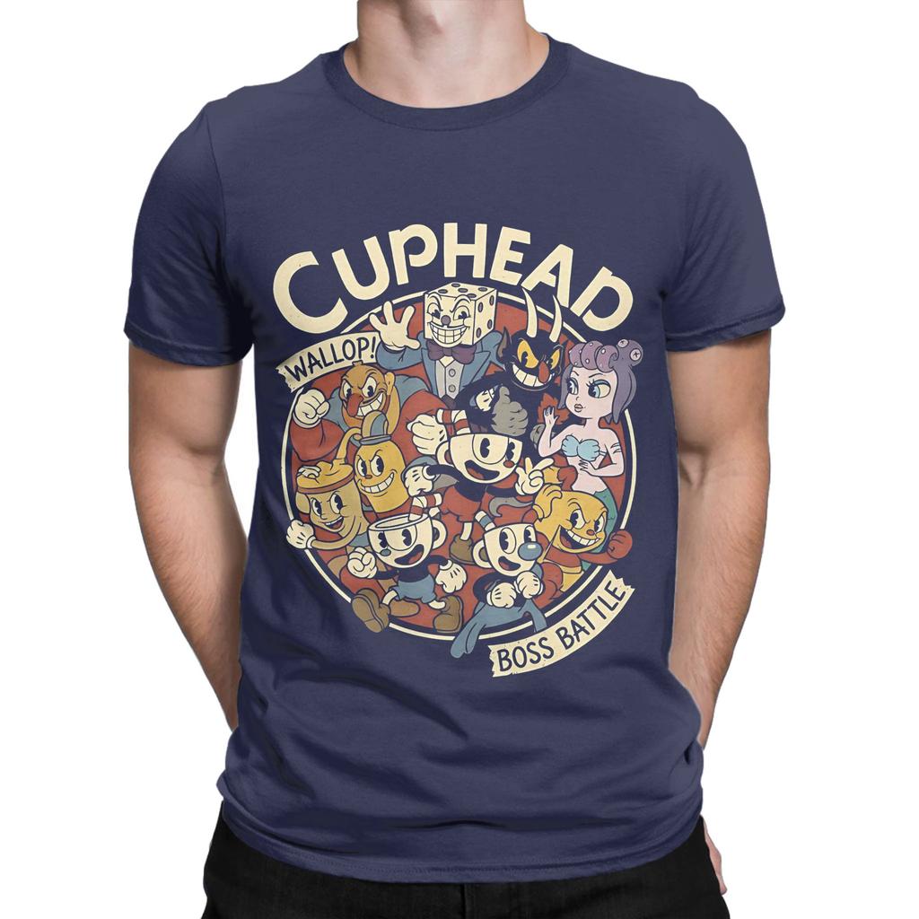 Cuphead Gaming Grafik T-Shirt Lustig 100% Baumwolle T-Shirt Cuphead Oberteile T-Shirts Für Unisex