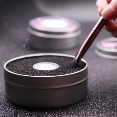 Čisticí houbička na make-up štětce Odstraňovač barev Podložka na čištění make-up štětců Krabička Čištění štětce na pudr Kosmetické čištění
