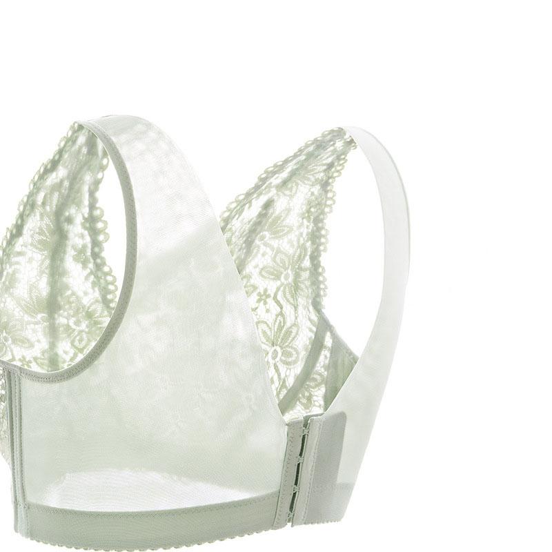 Large Size Women Minimizer Summer Thin Bra Wireless Brassiere Sexy Lace Underwear Gathered Bralette