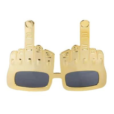 Funny Middle Finger Sunglasses for Party Designer Cool Eyeglasses Novelty Frame Eyewear Adult Selfie Props Accessories
