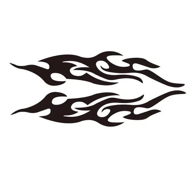 Car Sticker Modified Flame Car Stickers Bumper Hood Rearview Mirror Head Cover Stickers Cover Scratches Motorcycle Decals
