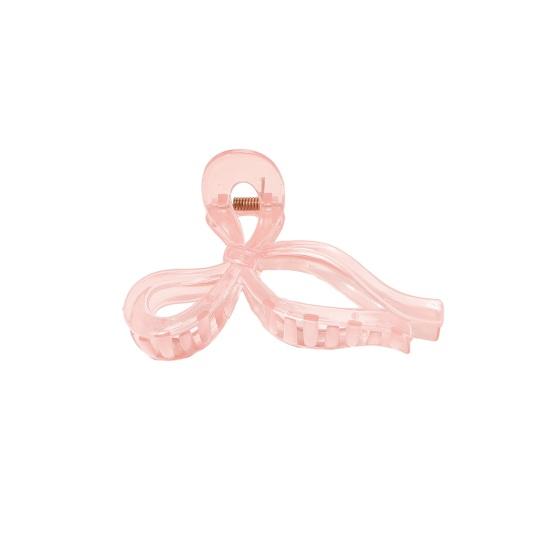 Hair Claw Transparent Bowknot Shape Anti-slip Teeth Hair Claw Lightweight Back Head Hair Clip Versatile Hair Accessory
