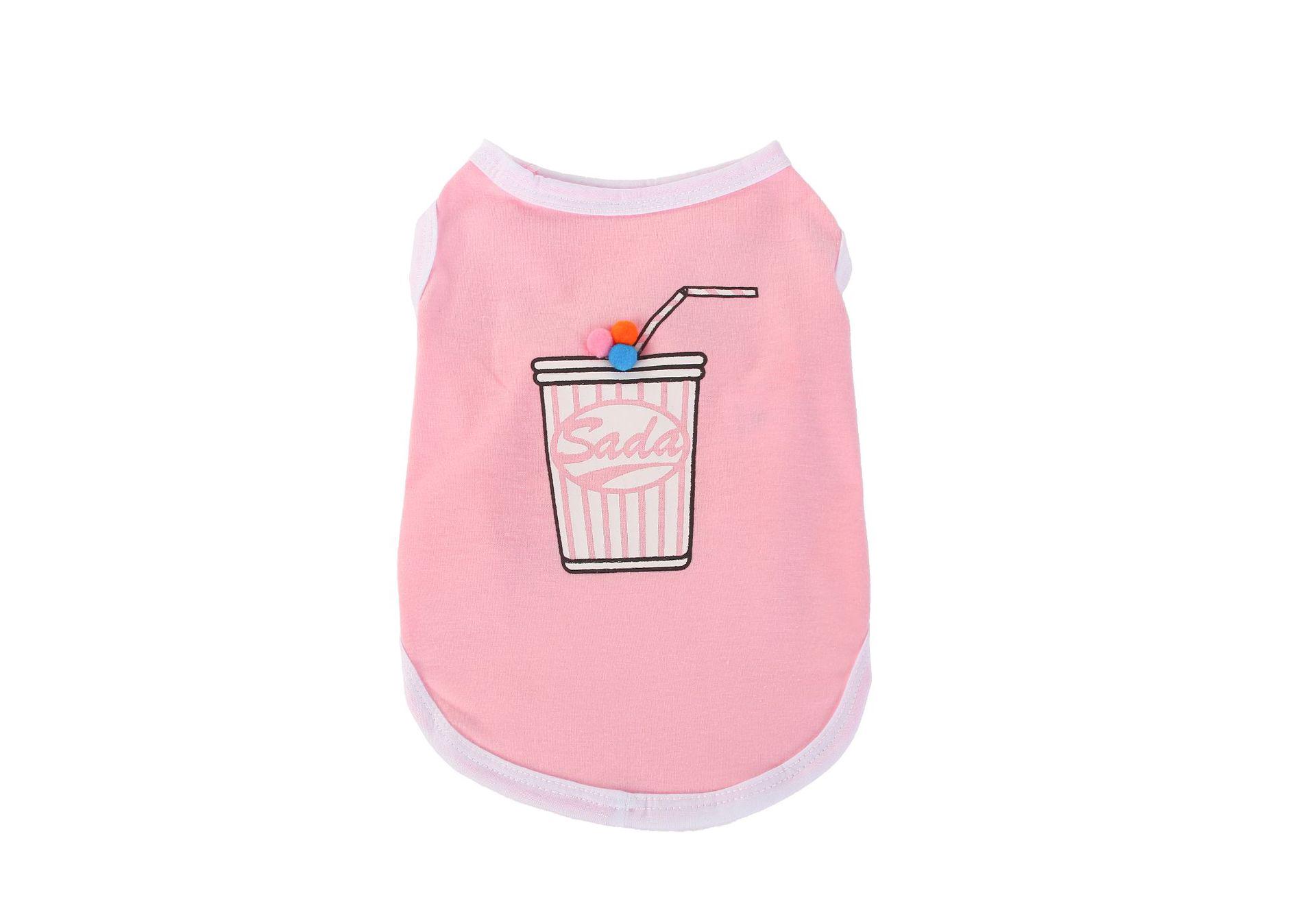 Teddy Pet Clothes: Cute Milk Tea Cotton Vest for Dogs XS 19g