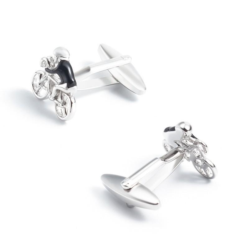 Bicycle Race Style Full Copper Metal Cufflinks Men's Shirt