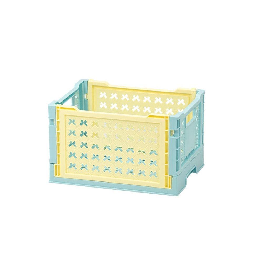 6 Colors Foldable Storage Basket Collapsible Folding Toy Box Plastic Crate Box  Kitchen