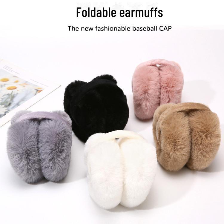 2024 Women's Winter Plush Foldable Earmuffs - Fashionable Antifreeze Ear Protection