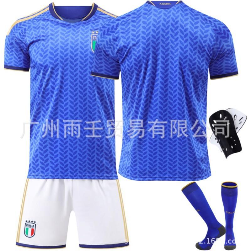 Weltmeisterschaft Italienische Fußballuniform Nr.. 14 Chiesa 18 Barrera Trikot Kinder Set