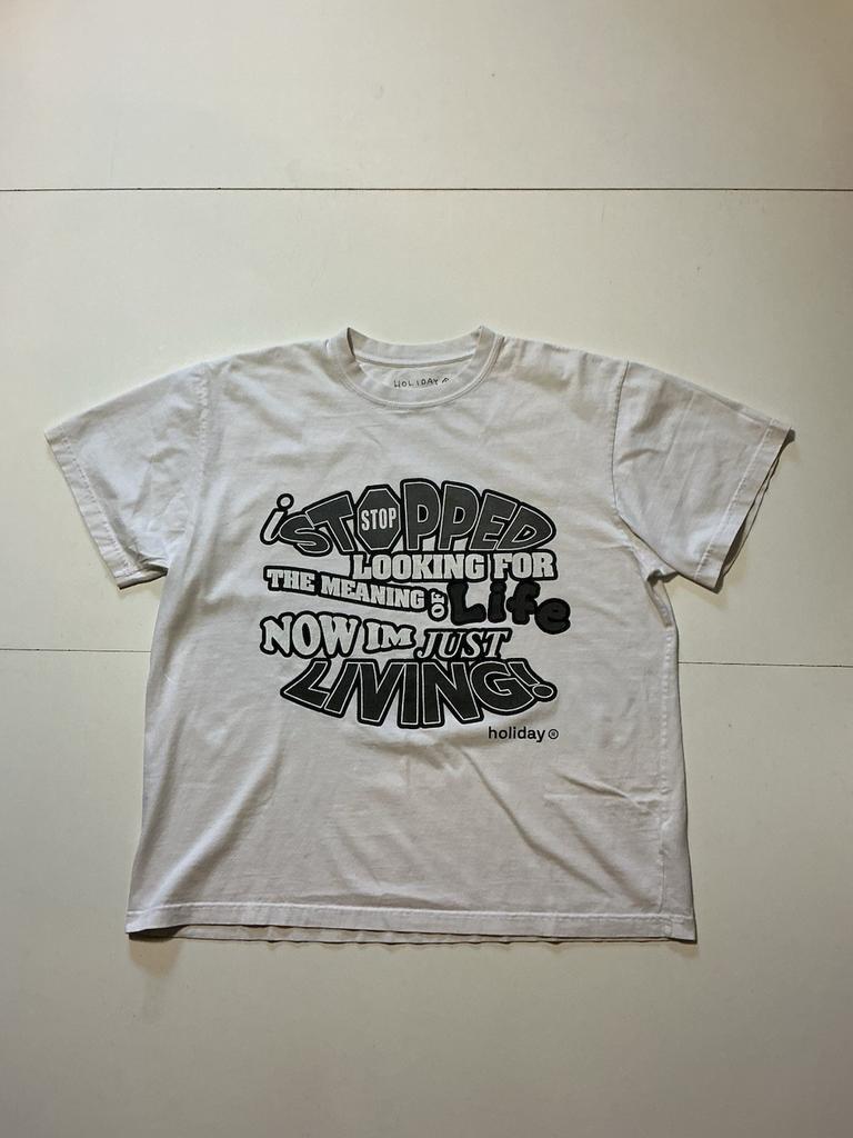 Holiday Brand Nick Holiday Stopped Looking Meaning Of Life Graphic T-Shirt Sz.XL