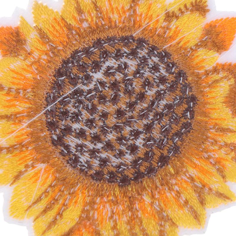 5 bucăți floarea soarelui cusut/calcat petice brodat pentru haine artizanale