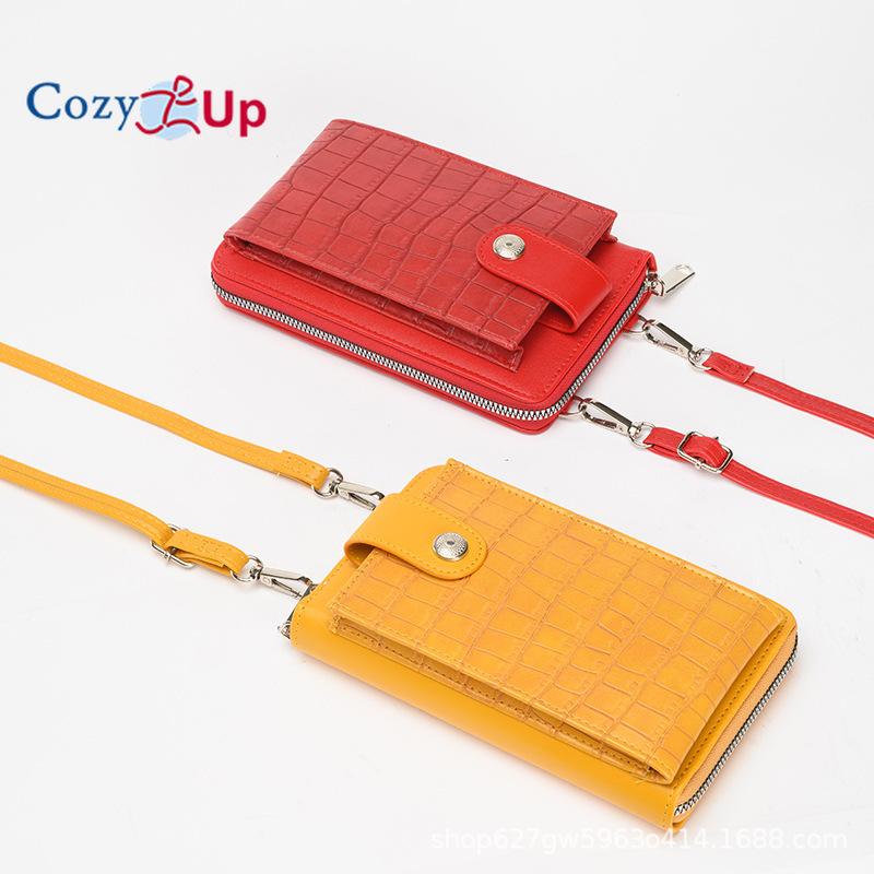 Cozy Up Damen Schultertasche Vertikal Modisch und Minimalistisch Handytasche Multifunktionale Geldbörse