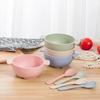 8Pcs/Sets Kids Bowls Natural Wheat Straw Bowl For Toddler Baby Feeding Bowls