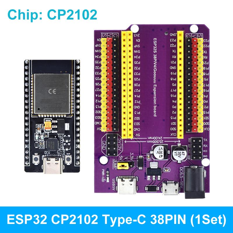 ESP32 Development Board TYPE-C/MICRO USB CP2102 WiFi+Bluetooth Dual Core ESP32-DevKitC-32 ESP-32 Expansion Board 38PINS