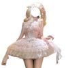XHSUKADO Lolita JSK Jumper Skirt with and Lace This cute Gothic Lolita dress features a bridal and a Mori Girl princess Perfect for crossdressing in
