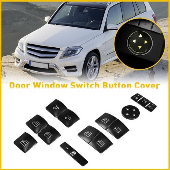 Door Window Switch Button Cover Sticker Fit For Mercedes-Benz E350 2010-2015 EOA