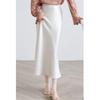 Triacetic Acid Satin French Fishtail Skirt for Women Draped Slim Mid-length High-waisted Skirt Summer Silk Hip Skirt
