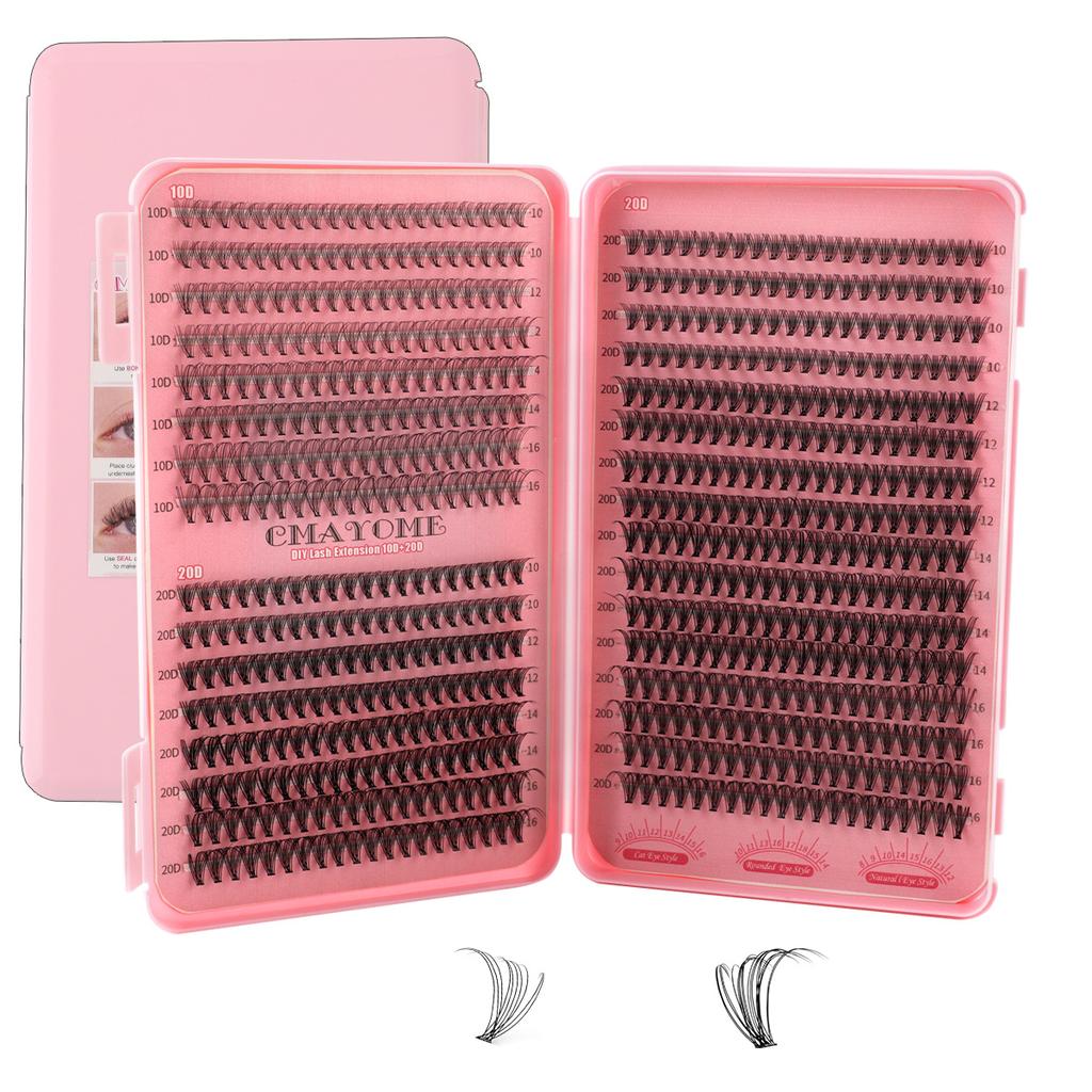 640 Tufts Diy Multi-Hair Eyelash Book 30D40D Natural Thick D Song Segmented False Eyelash Set