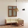 Day and Night - Day and Night Garden Furniture 4 Pieces with Cushions Made of Solid Pine Wood