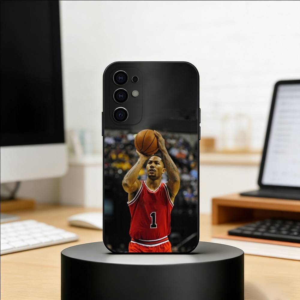Derrick MVP Basketball Player Phone Case Black Silicone Soft For Samsung S25,S24,S21,S22,S23,S30,Ultra,S20,Plus,Fe,Lite