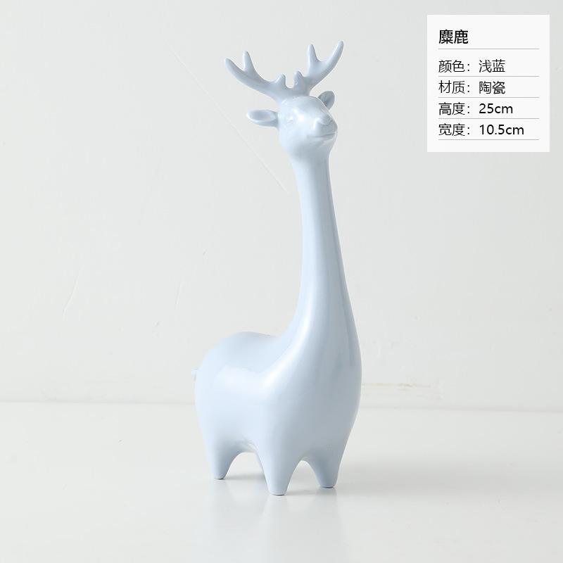 

Nordic Creative Ceramic Animal Desktop Ornament Sitting Room Decor Hallway Decoration Wedding Gift Birthday Present Home Decor