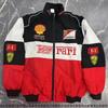 Men Women Motorcycle Riding Jacket Vintage Embroidered Biker Windbreaker Casual Outerwear