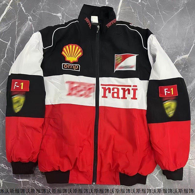 Men Women Motorcycle Riding Jacket Vintage Embroidered Biker Windbreaker Casual Outerwear