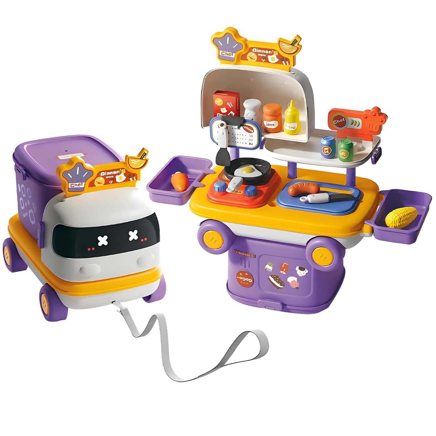

SINGERTOP Play House Set Anywhere Kitchen Set Кухонные игрушки Игрушки Развивающие игрушки Игровые принадлежности для приготовления пищи Хот-доги Яйца Кукуруза Настоящие кухонные ингредиенты