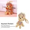 Rhinestone Keychain Unique Puppy Shape Design Rhinestone Keychain   Ornament for Bag Car Pendant