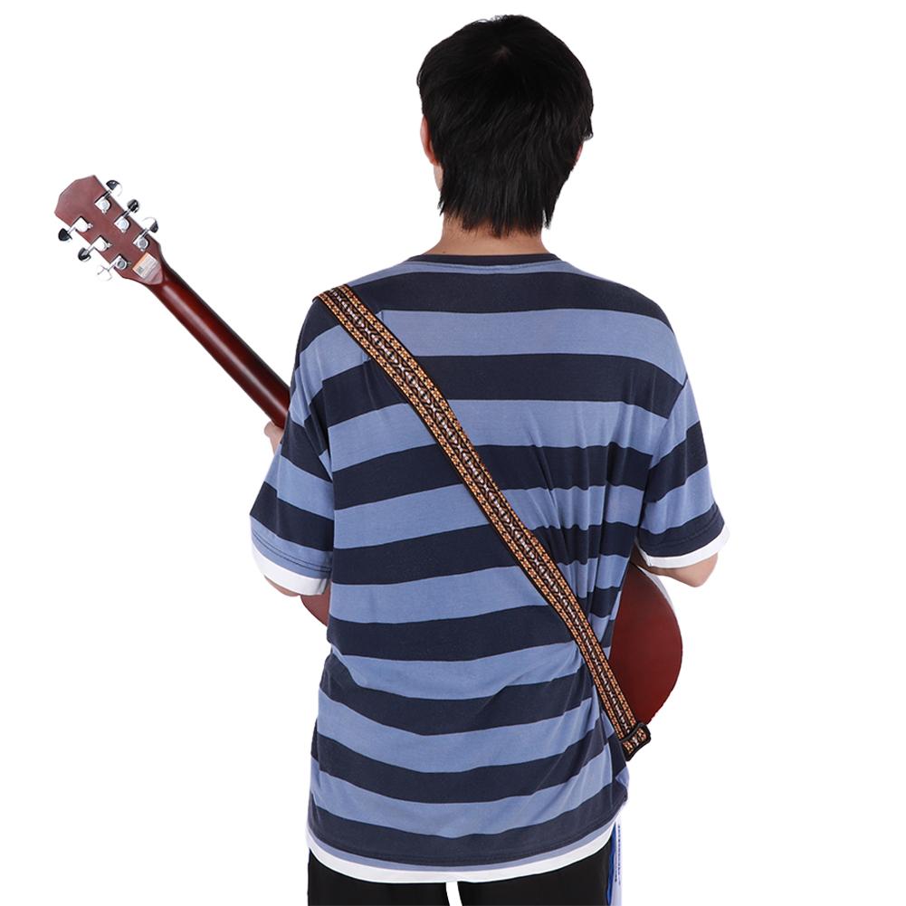 Pasek do ukulele w stylu etnicznym gitara 4-strunowa dla dorosłych dzieci regulowana długość 70?120cmŻółty