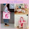 Dinosaur Cat Animal Pattern Canvas Lunch Bag For Kids And Toddlers