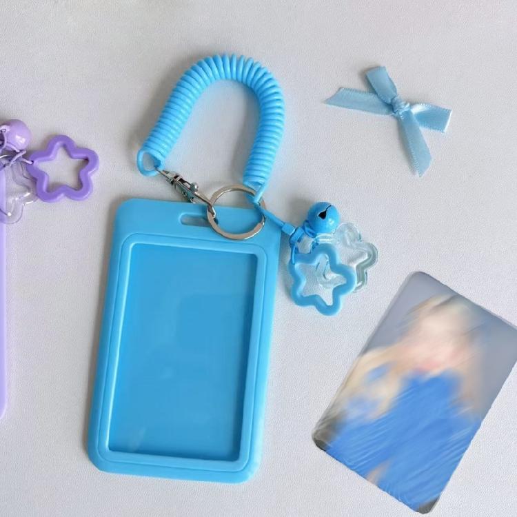 Pack of 4pcs Star Shaped Keychain Card Pocket Secure Lock Lightweight Portable Multiple Colors Plastic Construction