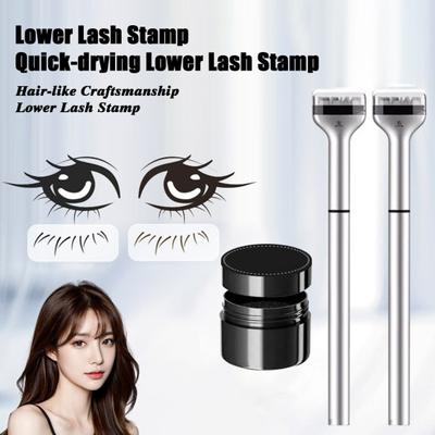 Lower Lash Stamp Eyelash Stamp Set 2-in-1 Waterproof Sweatproof Eyeliner Quick Eye Makeup Tool Long-lasting Lower Lash Stamp for Beginners