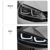 For Volkswagen Golf 7 MK7 GTI R  2013-2018 Head Light Lamp Eyelids Eyebrow Headlight Decoration Car Styling Trim Accessories
