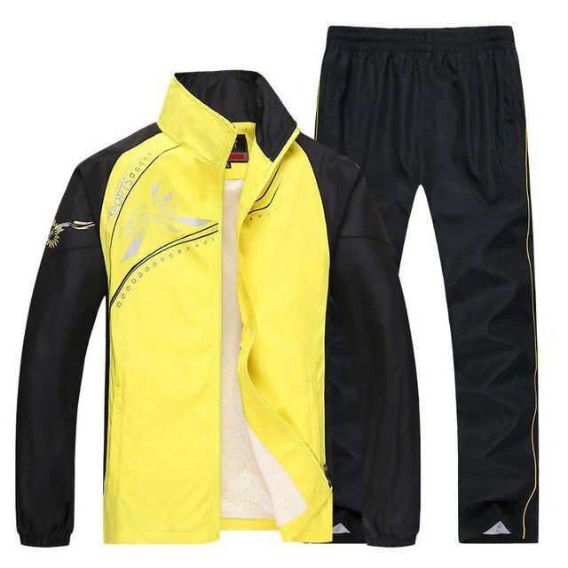 Plus Größe Männer Sport Anzüge Gym Sets Frühling Lauf Sets Sportwear Jogging Fitness Warme Lauf Sport