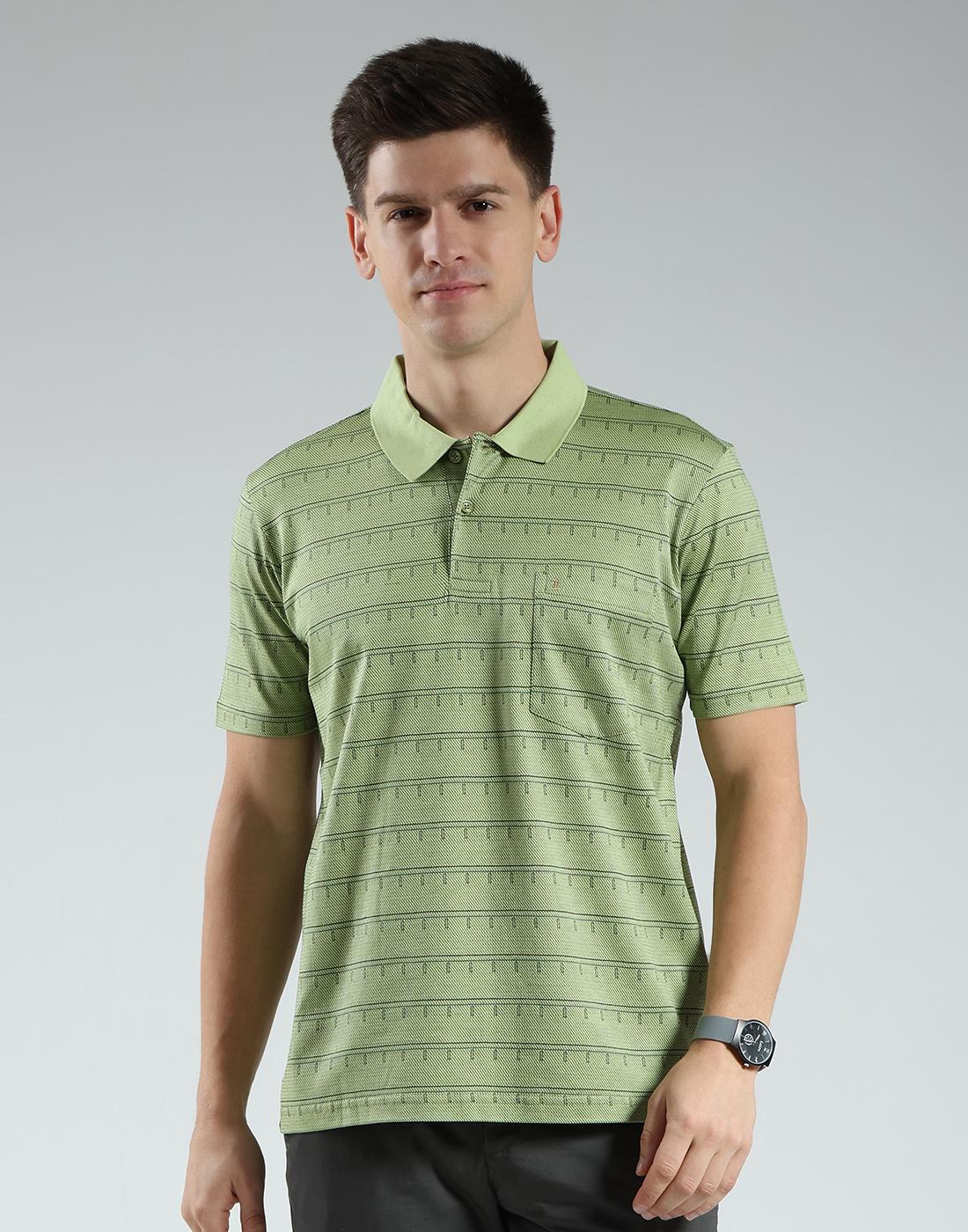 

Мужская футболка Luxuria с полосатым воротником M зелёный