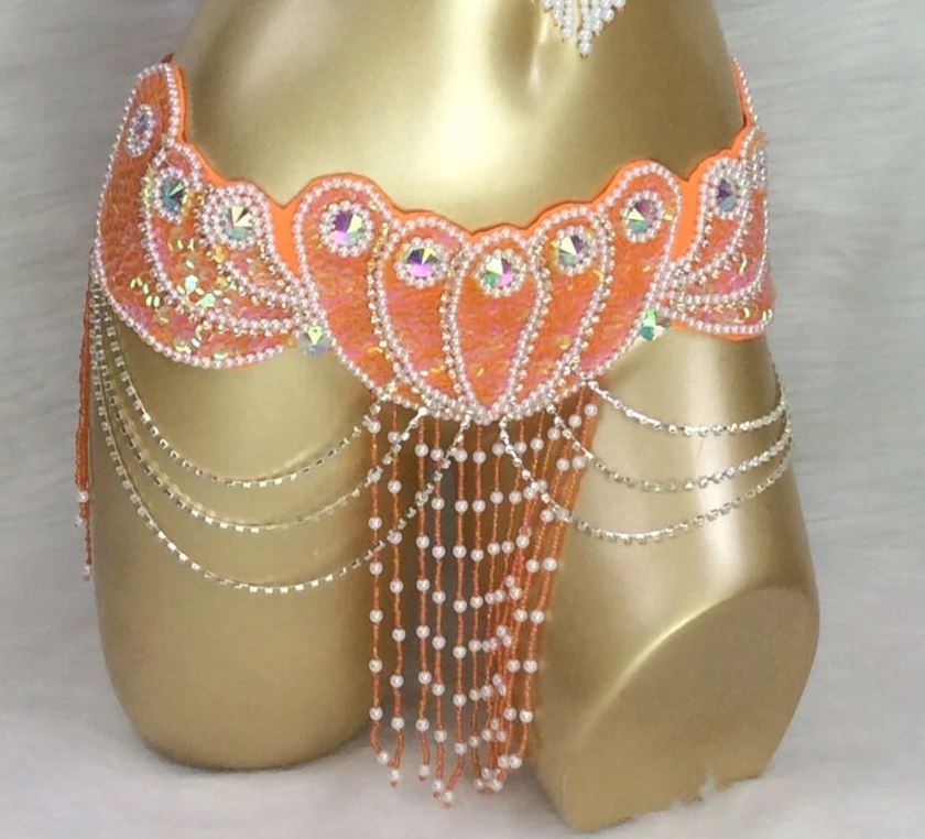 New Style Belly Dance Costume Women Sequins Hip Scarf Wrap Bellydancing Belt with Tassel Beads Waist Chain