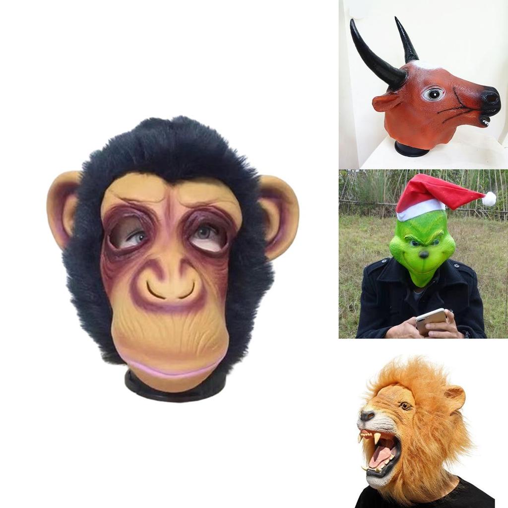 Funny Animal Headgear For Halloween Cosplay Latex Material Various Designs Perfect For Dressing Up Funny Props Characters)