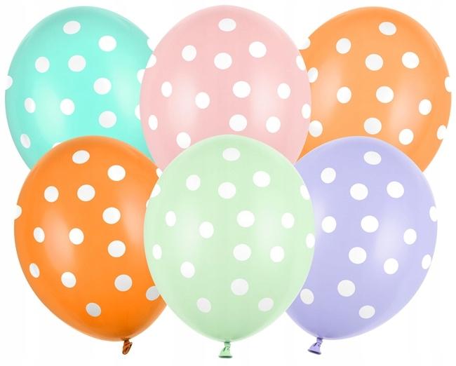Polka Dot Balloons, Mix, 5 Pcs