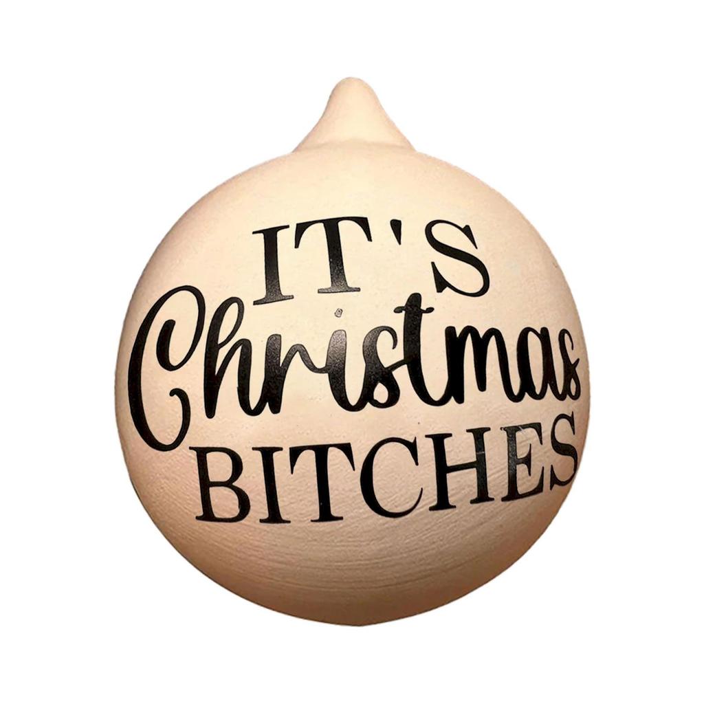 Vánoční vtipné urážlivé ozdoby - hrubé ozdoby, 2,5palcové hrubé vánoční ozdoby na stromeček, žertovné vánoční ozdoby na kouli, balíček sprostých ozdob s konopným lanem