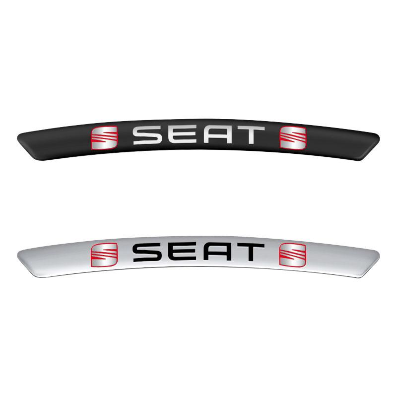 4 stuks Aluminium Auto Wielnaaf Badge Sticker Band Velg Decor Decal voor Seat Leon Alhambra FR Altea Ibiza Toledo Cordoba Arona 5 6 MII